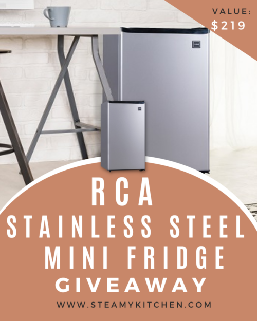 RCA Stainless Steel Mini Fridge Giveaway • Steamy Kitchen Recipes Giveaways